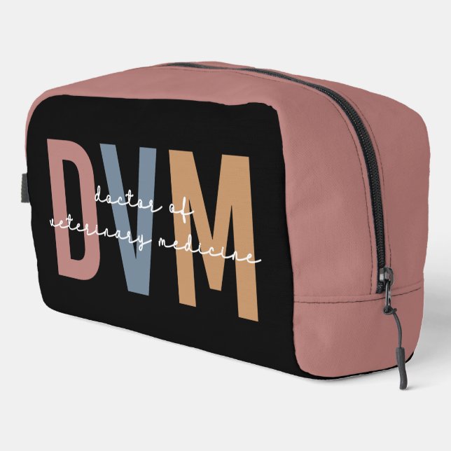 Personalized DVM Doctor of Veterinary Medicine Dopp Kit (Right Corner)