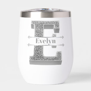 Personalized E Initial Silver Monogram Your Name