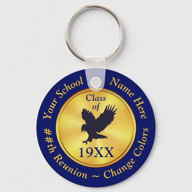 Personalized EAGLE, Class Reunion Party Favours,  Keychain (Front)