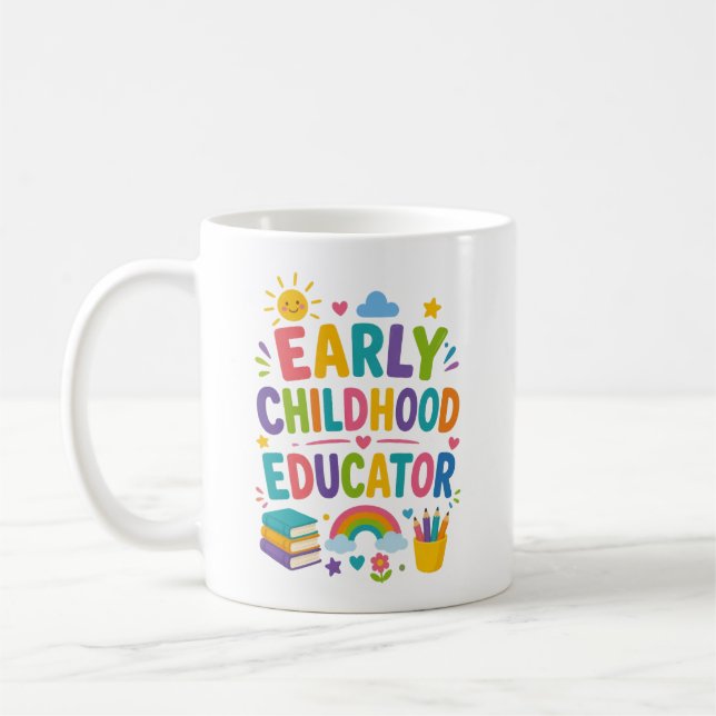 Personalized Early Childhood Educator Gift Coffee Mug (Left)