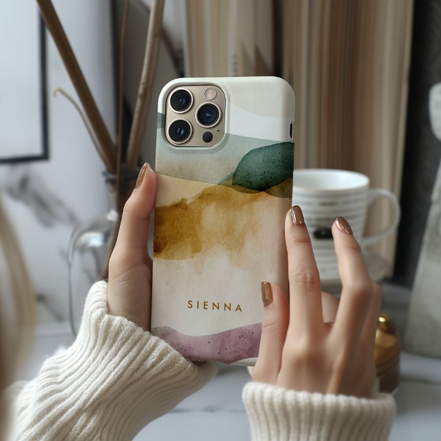Personalized Earth Tone Abstract Watercolor  Case-Mate iPhone Case (Creator Uploaded)