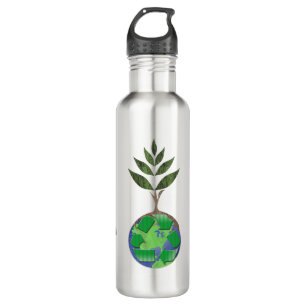 Personalized Earth Tree Recycle Sign 710 Ml Water Bottle