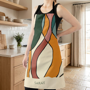Personalized Earthy Abstract Kitchen Apron
