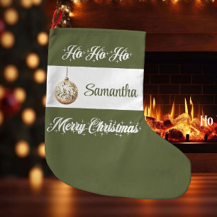 Personalized Earthy Tone Christmas Stocking