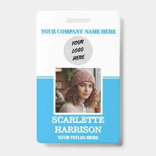 Personalized Easily professional employee photo ID Badge