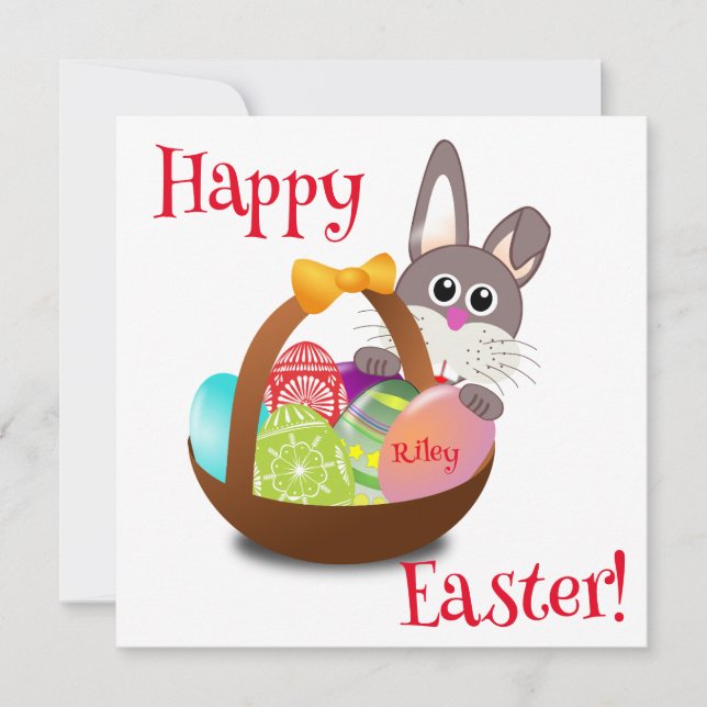 Personalized Easter Basket Card (Front)