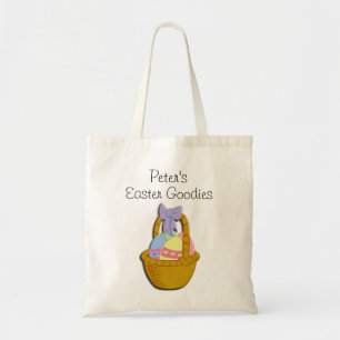 Personalized Easter Basket Goodies Canvas Tote Bag