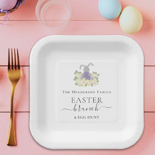 Personalized Easter Brunch and Egg Hunt  Paper Plate