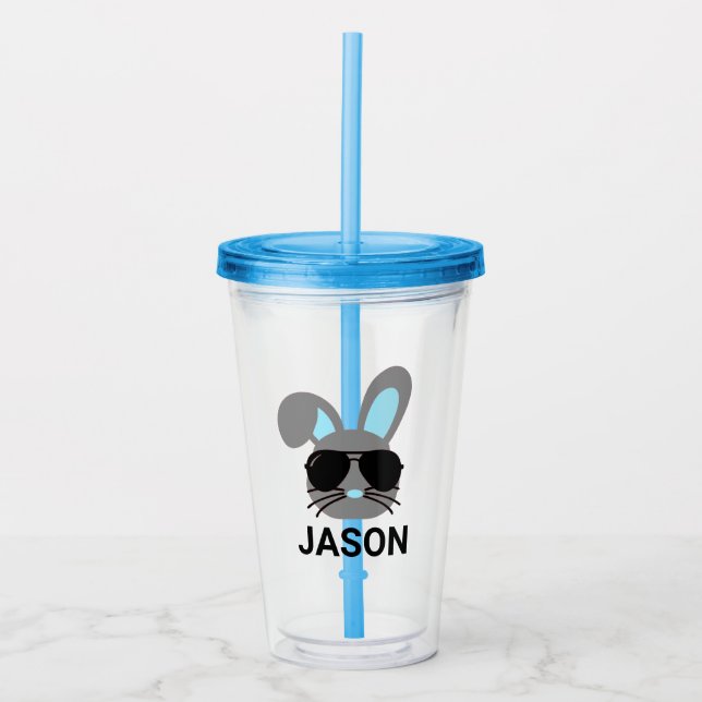 Personalized Easter Bunny Acrylic Tumbler (Front)