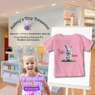 Personalized Easter Bunny Baby T-Shirt