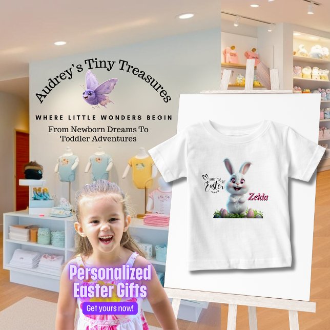 Personalized Easter Bunny Baby T-Shirt (Creator Uploaded)