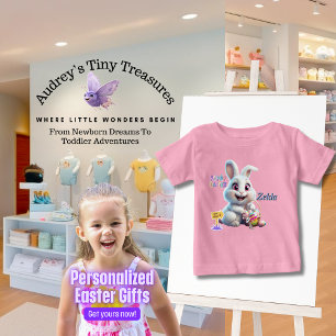 Personalized Easter Bunny Baby T-Shirt