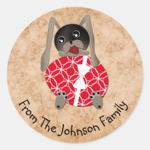 Personalized Easter Bunny Classic Round Sticker