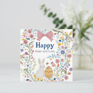Personalized Easter Bunny, Egg, and Wreath Save The Date