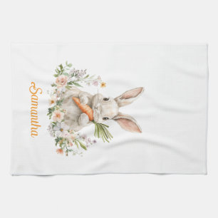 Personalized Easter Bunny Kitchen Towel 