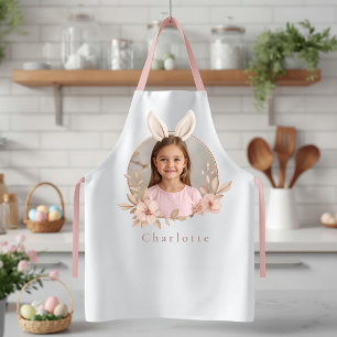 Personalized Easter Bunny Photo Apron for Kids
