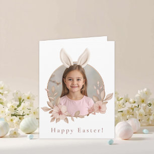 Personalized Easter Bunny Photo Greeting Card