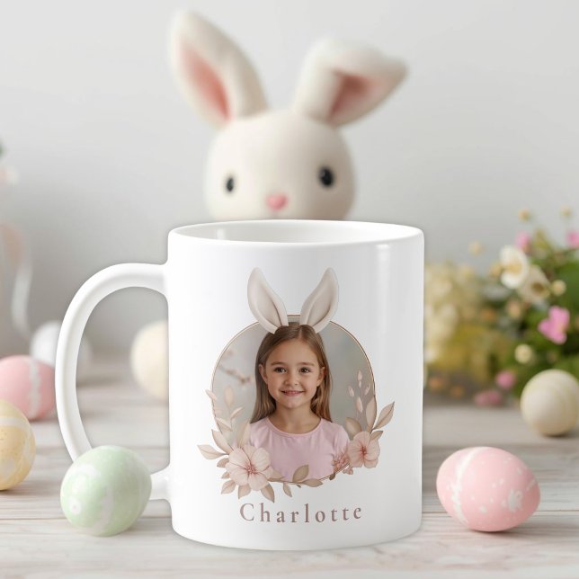 Personalized Easter Bunny Photo Mug for Girls (Créateur téléchargé)