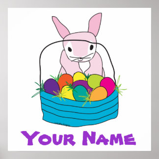 Personalized Easter Bunny Poster