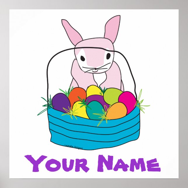 Personalized Easter Bunny Poster (Front)