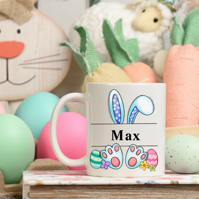 Personalized Easter Bunny Rabbit Boys Coffee Mug (Creator Uploaded)