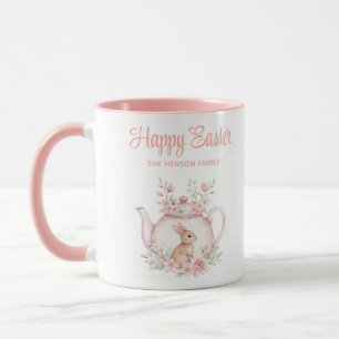 Personalized Easter Bunny Teapot Family  Mug
