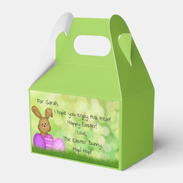 Personalized Easter Bunny to Kids Favour Box (Front Side)