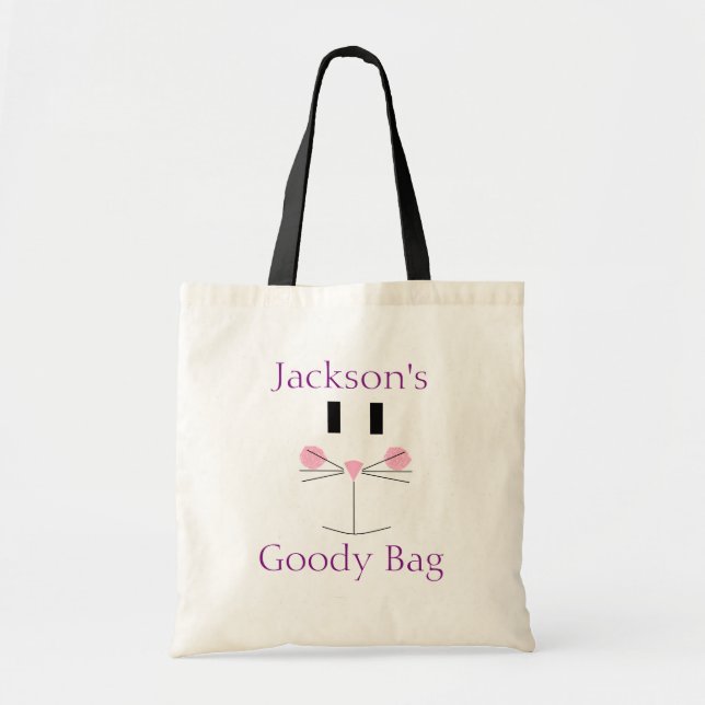 Personalized Easter Bunny Tote Bag (Front)