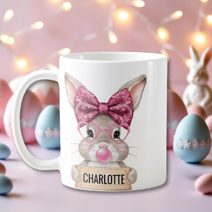 Personalized Easter Bunny with Cute Rabbit Design Coffee Mug