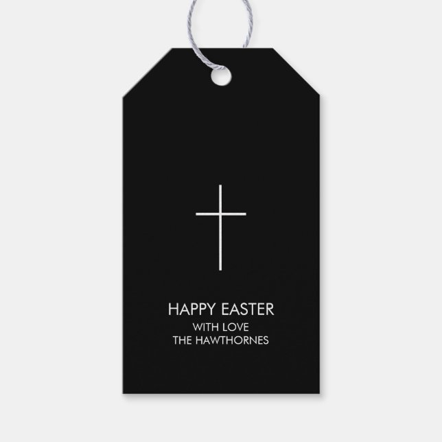 Personalized Easter Cross Gift Tags (Front)