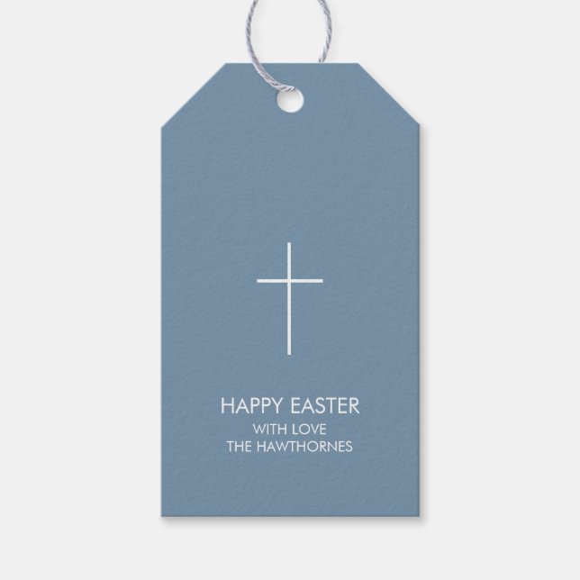 Personalized Easter Cross Gift Tags (Front)