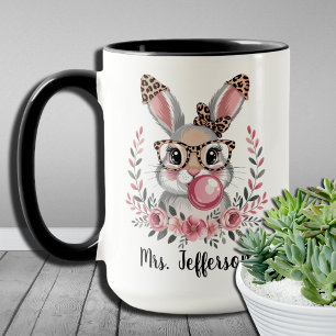Personalized Easter Easter Bunny Pink Bubblegum  Mug