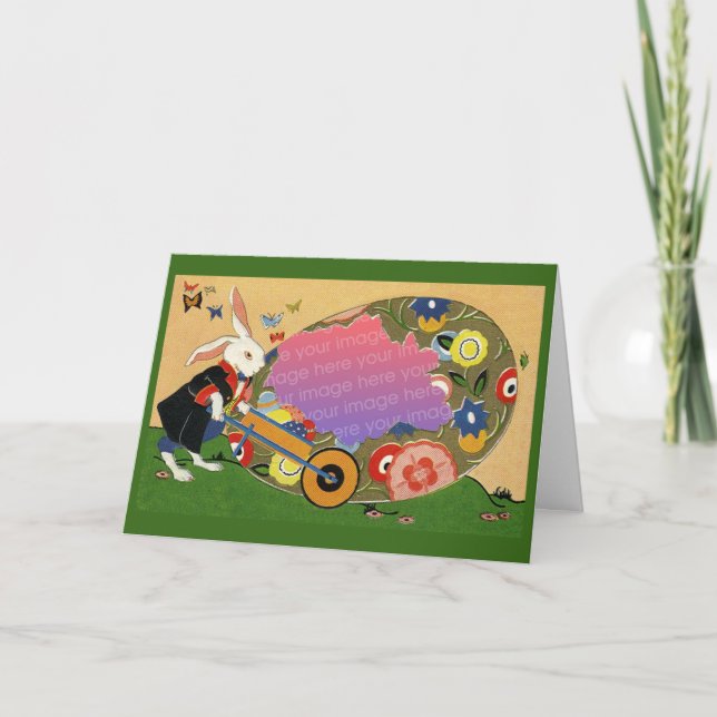 Personalized Easter Egg Cutout Card (Front)