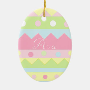 Personalized Easter Egg Gift Ceramic Ornament