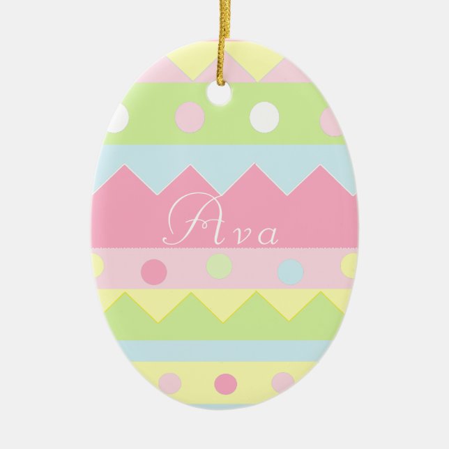 Personalized Easter Egg Gift Ceramic Ornament (Front)