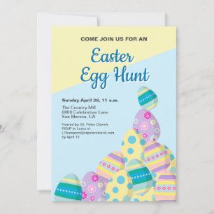 Personalized Easter Egg hunt colourful spring Invitation