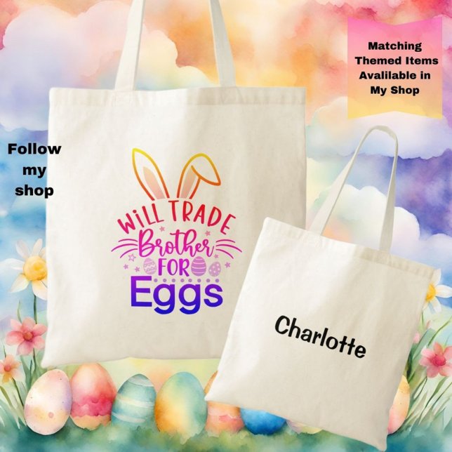 Personalized Easter egg hunt Tote Bag (Creator Uploaded)