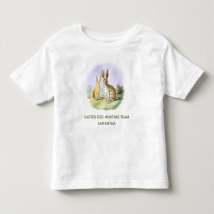 Personalized Easter Egg Hunting Team Bunny  Toddler T-shirt