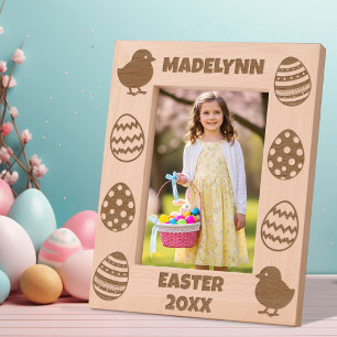 Personalized Easter Eggs & Baby Chicks Etched Frames