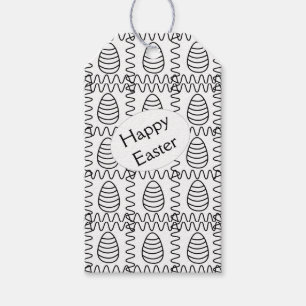 Personalized Easter Eggs Chevron Happy Easter  Gift Tags
