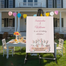 Personalized Easter First Birthday Sign 
