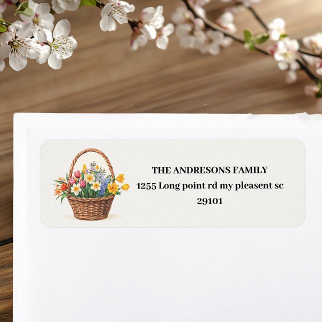 Personalized Easter Floral Rattan Basket  (Creator Uploaded)