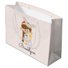 Personalized Easter Gift Bag Bunny Ears Brunette