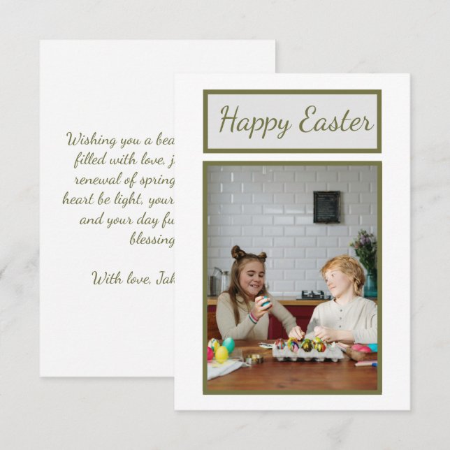 Personalized Easter Greeting Card – Add Your Wish (Front/Back)