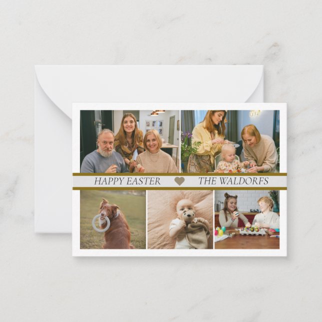 Personalized Easter Joy: Custom Photo & Text  Card (Front)