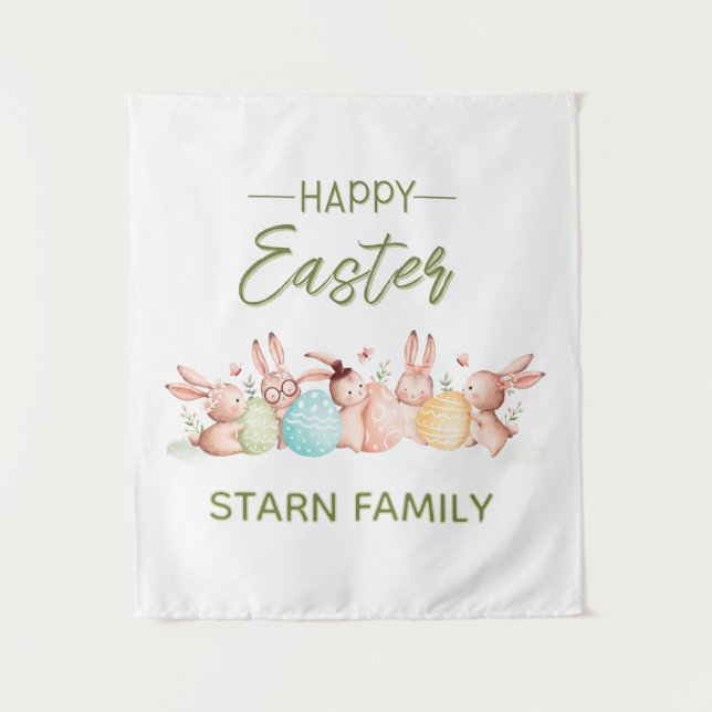 Personalized Easter Party Wall Tapestry (Front)