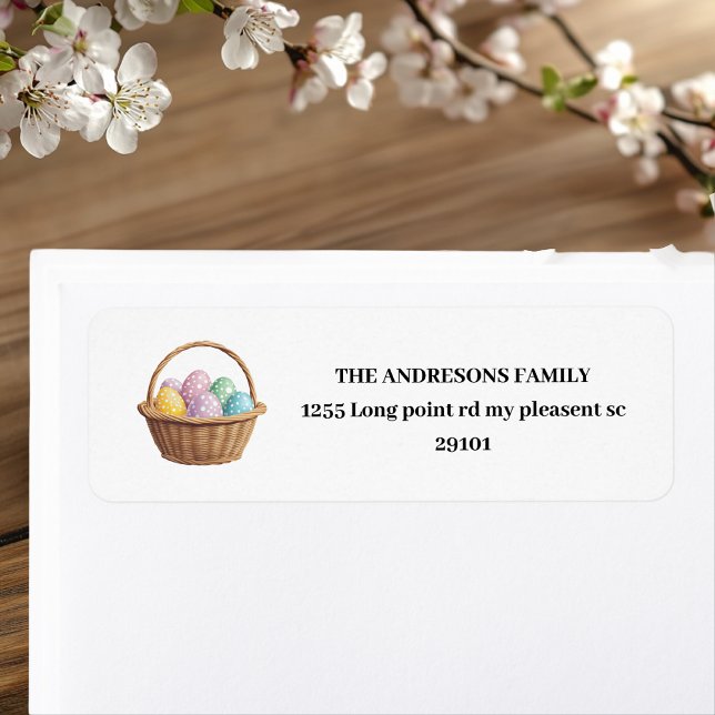 Personalized Easter Rattan Basket & Pastel Eggs  (Creator Uploaded)