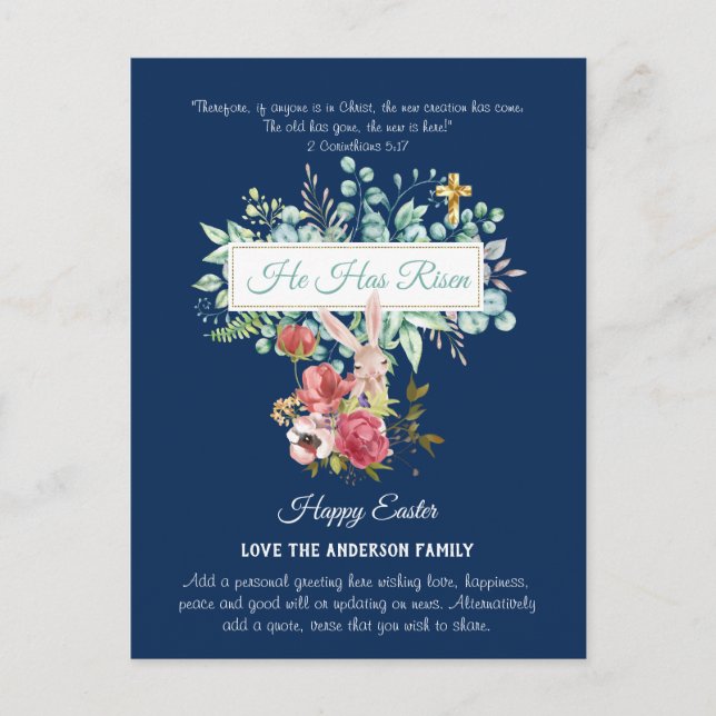 Personalized Easter Vintage Budget PHOTO Postcard (Front)