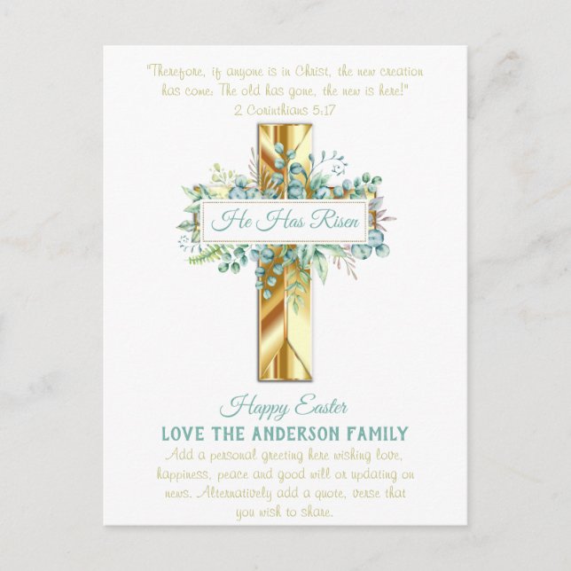 Personalized Easter Vintage Budget PHOTO Postcard (Front)