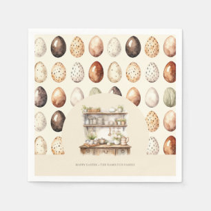 Personalized Easter Vintage Kitchen Napkin
